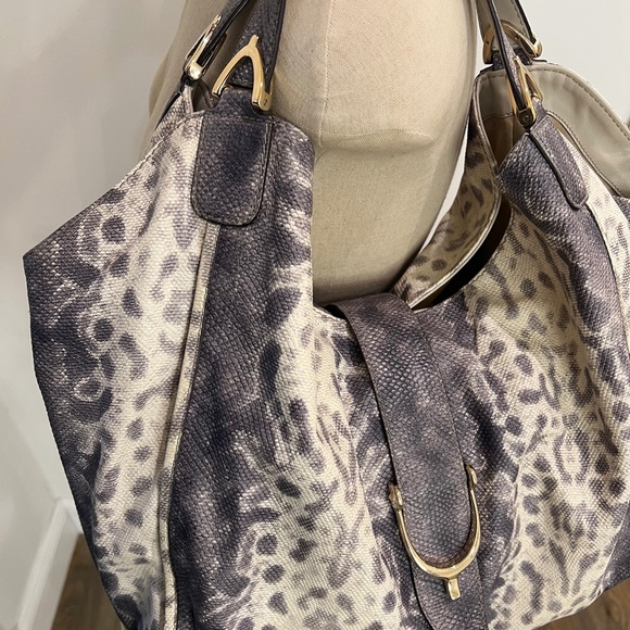 EUC. [Gucci] Authentic Python Stirrup Purse | Hobo Bag | Exotic Snakeskin Tote - Picture 10 of 16